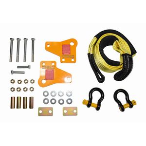 HD Tow Point Kit compatible with Hilux 05-On - Pair Inc Bridle + Shackles