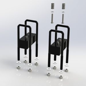 Suspension Lift Block Kit - RR-50mm with Built In Alignment Wedge & U-Bolts