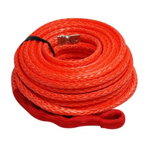 10mm X 30M - 12 Strand Synthetic Rope - Orange - Suits Most Low Mount Winches